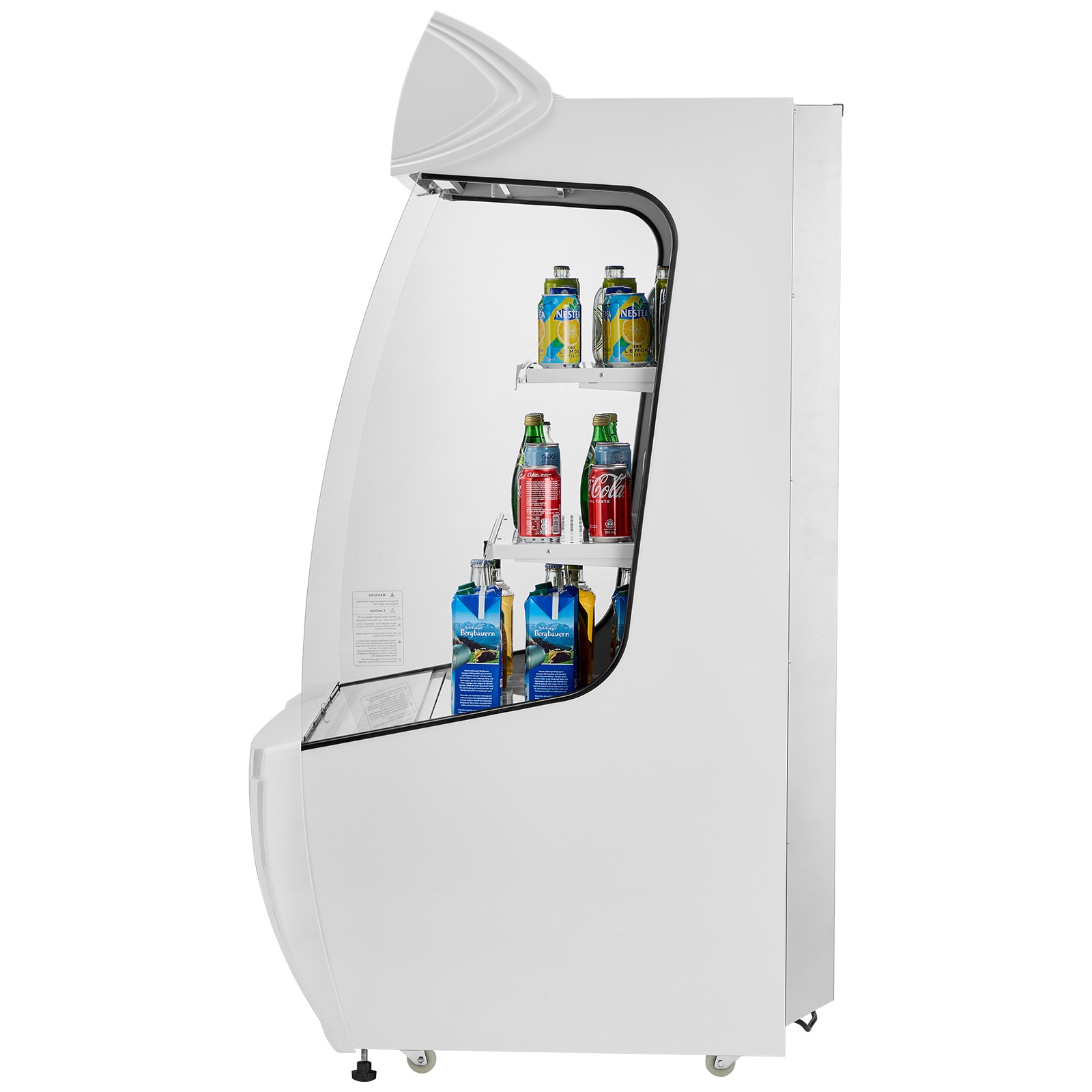 Open Air Merchandiser 2-Tier Display Cooler With Air Curtain 12.7cu.ft._voghion.com